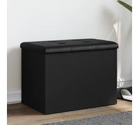 vidaXL Panca Portaoggetti Nera 62x42x45 cm in Legno Multistrato