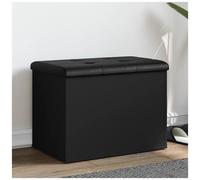 vidaXL Panca Portaoggetti Nera 62x42x45 cm in Legno Multistrato
