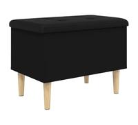 vidaXL Panca Portaoggetti Nera 62x42x46 cm in Legno Multistrato