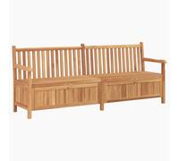 vidaXL Panca portaoggetti per giardino, in legno di teak, stile rustico e comodo per il patio