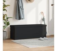 vidaXL Panca Portaoggetti Pieghevole Nera in PVC