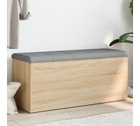 vidaXL Panca Portaoggetti Rovere Sonoma 102x42x45 cm Legno Multistrato, panca portascarpe, panca scarpiera, mobile portaoggetti, panca, scarpiera