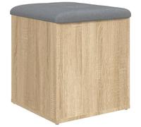 vidaXL Panca Portaoggetti Rovere Sonoma 42x42x45 cm Legno Multistrato, Panca portascarpe, Panca scarpiera, Mobile portaoggetti, Panca, scarpiera