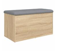 vidaXL Panca Portaoggetti Rovere Sonoma 82x42x45 cm Legno Multistrato, Panca portascarpe, Panca scarpiera, Mobile portaoggetti, Panca, scarpiera