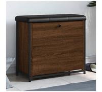 VIDAXL - Panca Portascarpe Cassetto Ribaltabile Rovere Marrone 62x32x56