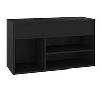 vidaXL Panca Portascarpe Nera 80x30x45 cm in Truciolato