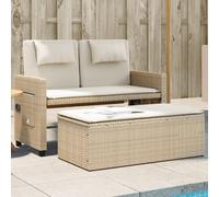 vidaXL Panca Reclinabile da Giardino con Cuscini Beige in Polyrattan