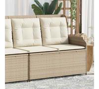 vidaXL Panca Reclinabile da Giardino con Cuscini Beige in Polyrattan