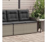 vidaXL Panca Reclinabile da Giardino con Cuscini Grigia in Polyrattan