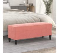 vidaXL Panca rosa 100x35x41 cm in Velluto
