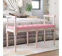 vidaXL Panca Rosa 110x40x70 cm in Velluto