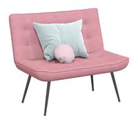 vidaXL Panca Rosa 110x74x84 cm in Velluto