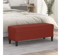 vidaXL Panca Rosso Vino 100x35x41 cm in Similpelle