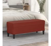 vidaXL Panca Rosso Vino 100x35x41 cm in Similpelle