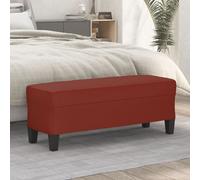 vidaXL Panca Rosso Vino 100x35x41 cm in Similpelle