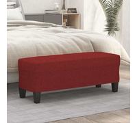 vidaXL Panca Rosso Vino 100x35x41 cm in Tessuto