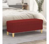 vidaXL Panca Rosso Vino 100x35x41 cm in Tessuto