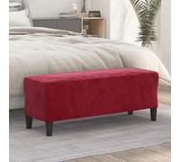 vidaXL Panca Rosso Vino 100x35x41 cm in Velluto