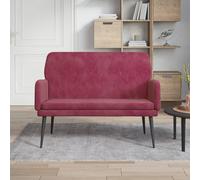 vidaXL Panca Rosso Vino 108x79x79 cm in Velluto