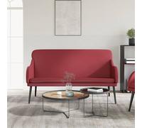 vidaXL Panca Rosso Vino 110x76x80 cm in Similpelle