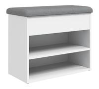 vidaXL Panca Porta Scarpe Bianca 62x32x50 cm in Legno Multistrato, Panca portascarpe, Panca scarpiera, scarpiera, Panca, Panca portaoggetti