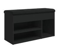 vidaXL Panca Porta Scarpe Nera 82x32x45,5 cm in Legno Multistrato, Panca portascarpe, Panca scarpiera, scarpiera, Panca, Panca portaoggetti