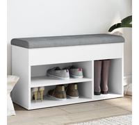 vidaXL Panca Porta Scarpe Bianca 82x32x45,5 cm in Legno Multistrato