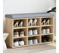 vidaXL Panca Scarpiera Rovere Sonoma 82x32x50 cm Legno Agglomerato