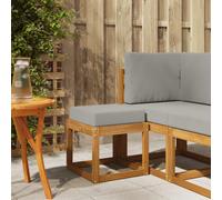 vidaXL Panca Sgabello Grigio Naturale e Chiaro 43 x 43 x 37 cm