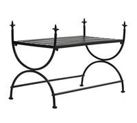 vidaXL Panca Stile Vintage in Metallo 83x42x55 cm Nero