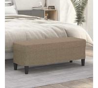 vidaXL Panca Tortora 100x35x41 cm in Tessuto