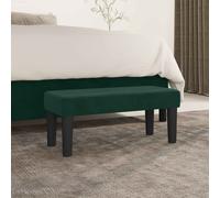 vidaXL Panca in velluto 70 x 30 x 30 cm Verde scuro
