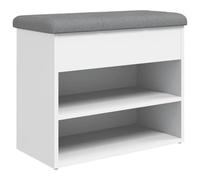 vidaXL Panca Porta Scarpe Bianca 62x32x50 cm in Legno Multistrato, Panca portascarpe, Panca scarpiera, scarpiera, Panca, Panca portaoggetti