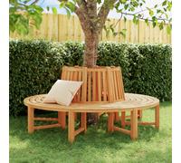 vidaXL Panche per Albero Semi Circolari 2pz Ø201cm Legno Massello Teak