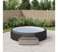 vidaXL Panche per Spa con Cuscini 2 pz in Polyrattan Grigio