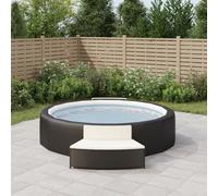 vidaXL Panche per Spa con Cuscini 2 pz in Polyrattan Nero