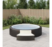 vidaXL Panche per Spa con Cuscini 2 pz in Polyrattan Nero