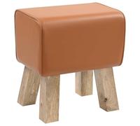 vidaXL panchina 40 x 30 x 45 cm Pelle Vera Marrone
