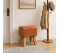 vidaXL panchina 40 x 30 x 45 cm Pelle Vera Marrone