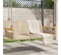 vidaXL Panchina a Dondolo Beige 109x62x40 cm in Polyrattan