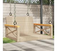 vidaXL Panchina a Dondolo Beige 63x62x40 cm in Polyrattan