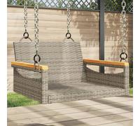 vidaXL Panchina a Dondolo Grigia 63x62x40 cm in Polyrattan