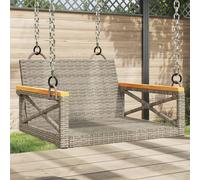 vidaXL Panchina a Dondolo Grigia 63x62x40 cm in Polyrattan