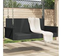 vidaXL Panchina a Dondolo Nera 119x56x48 cm in Polyrattan