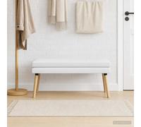 vidaXL Panchina a doppio strato Bianco 110 x 40 x 47 cm Tessuto