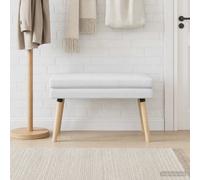 vidaXL Dubbel Laagige Bank Wit 80 x 40 x 47 cm Stof