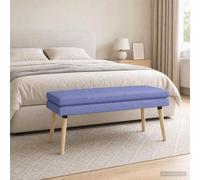 vidaXL Panchina a doppio strato Blu jeans 110 x 40 x 47 cm Tessuto