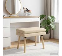 vidaXL Panchina a doppio strato Crema 60 x 40 x 46 cm Tessuto