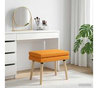 vidaXL Panchina a doppio strato Giallo Scuro 60 x 40 x 46 cm Tessuto, Panchina moderna a due strati, imbottita e morbida, design robusto, gambe affusolate, legno ingegnerizzato, schiuma comoda