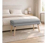 vidaXL Panchina a doppio strato Grigio Chiaro 110 x 40 x 47 cm Tessuto
